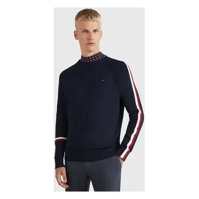 Tommy Hilfiger pánský tmavě modrý svetr Global stripe