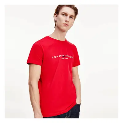 Tommy Hilfiger pánské červené triko Logo