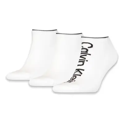 Calvin Klein pánské bílé ponožky 3pack