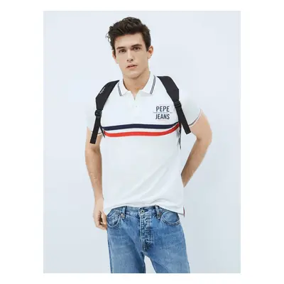 Pepe Jeans pánské bílé polo triko Baldwin