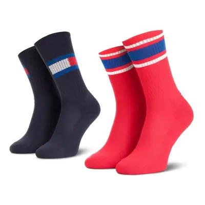 Tommy Hilfiger chlapecké červeno modré ponožky 2 pack