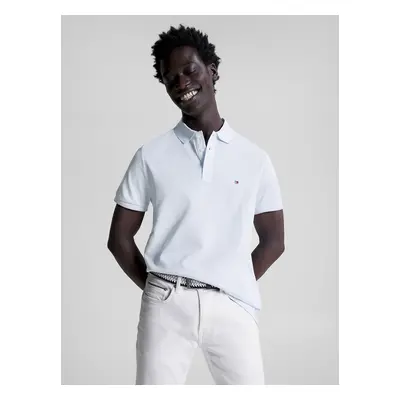 Tommy Hilfiger pánské světle modré polo Oxford