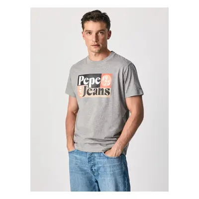 Pepe Jeans pánské šedé tričko Wells