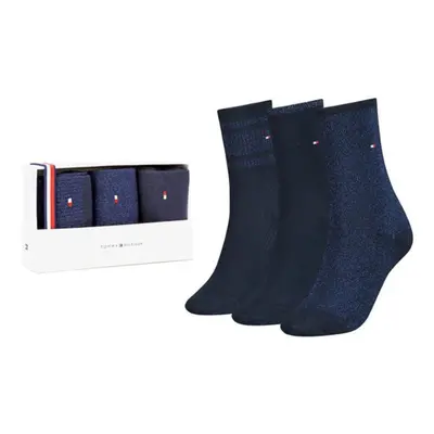 Tommy Hilfiger dámské modré ponožky 3 pack