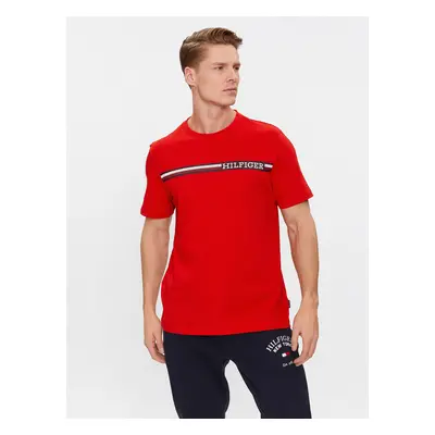 Tommy Hilfiger pánské červené tričko