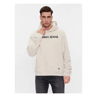 Tommy Jeans pánská béžová mikina