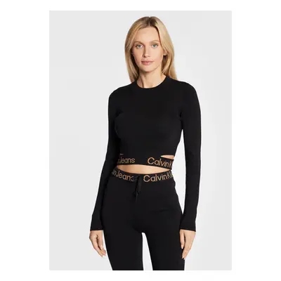 Calvin Klein dámský černý crop top svetr