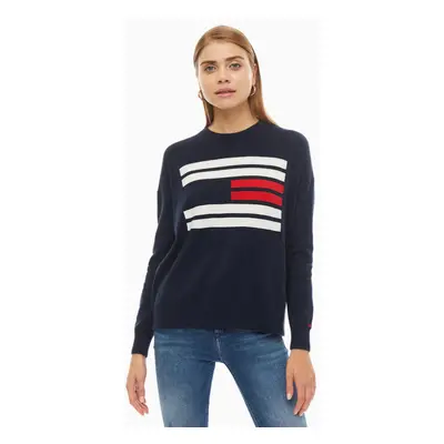 Tommy Hilfiger dámský tmavě modrý svetr Flag