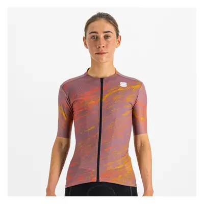 SPORTFUL Cyklistický dres s krátkým rukávem - CLIFF SUPERGIARA - fialová/oranžová