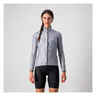 CASTELLI Cyklistická větruodolná bunda - ARIA SHELL W - stříbrná