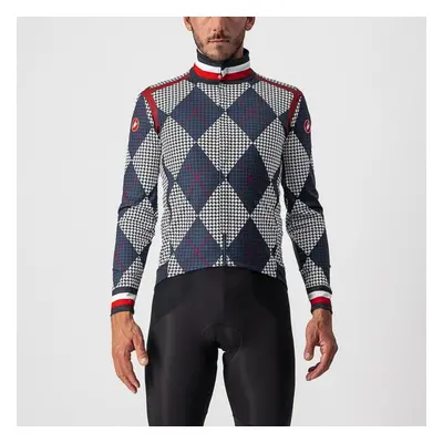 CASTELLI Cyklistická zateplená bunda - PERFETTO ROS LIMITED EDITION - bílá/modrá/červená