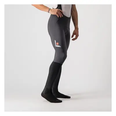 CASTELLI Cyklistické kalhoty dlouhé s laclem - VELOCISSIMO 5 - černá/žlutá