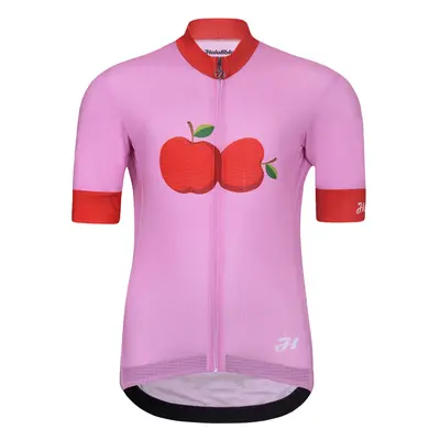 HOLOKOLO Cyklistický dres s krátkým rukávem - FRUIT - růžová/červená