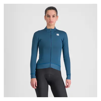 SPORTFUL Cyklistický dres s dlouhým rukávem zimní - MONOCROM THERMAL - modrá