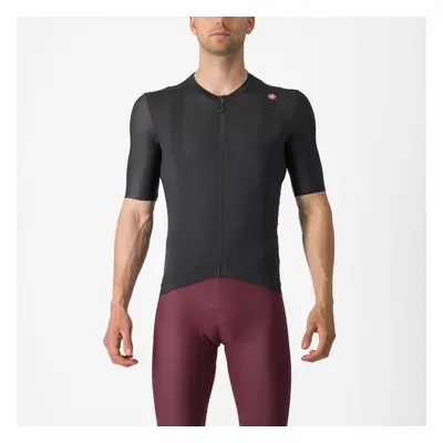 CASTELLI Cyklistický dres s krátkým rukávem - ESPRESSO - antracitová