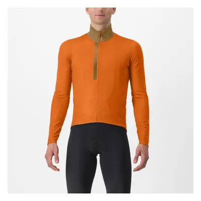 CASTELLI Cyklistický dres s dlouhým rukávem zimní - ENTRATA THERMAL - oranžová