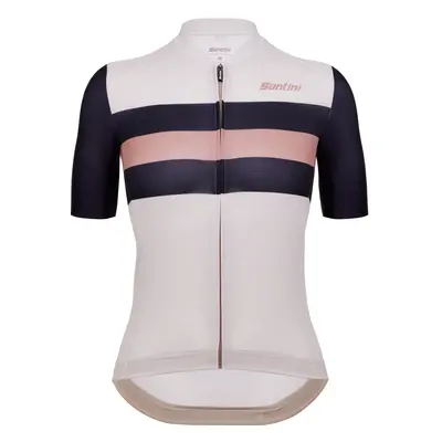 SANTINI Cyklistický dres s krátkým rukávem - ECO SLEEK NEW BENGAL - bílá/černá