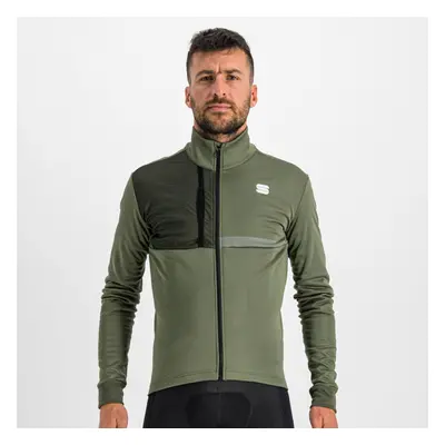 SPORTFUL Cyklistická zateplená bunda - GIARA SOFTSHELL - zelená