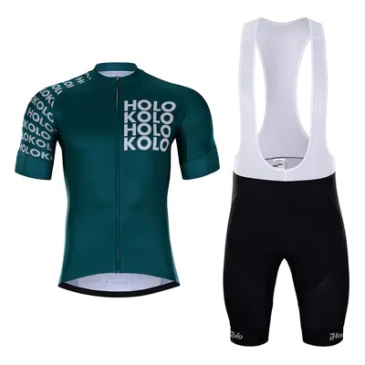 HOLOKOLO Cyklistický krátký dres a krátké kalhoty - SHAMROCK - modrá/černá