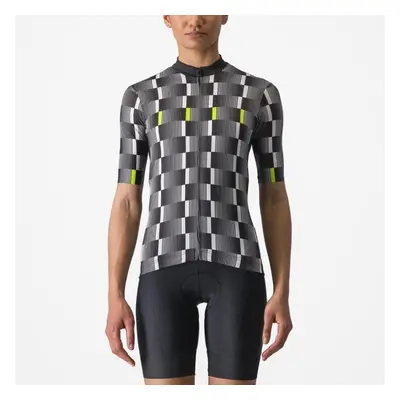 CASTELLI Cyklistický dres s krátkým rukávem - DIMENSIONE - černá/bílá