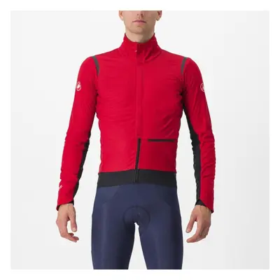 CASTELLI Cyklistická zateplená bunda - ALPHA DOPPIO RoS - červená