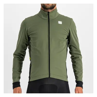 SPORTFUL Cyklistická větruodolná bunda - NEO SOFTSHELL - zelená/černá