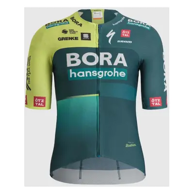 SPORTFUL Cyklistický dres s krátkým rukávem - BORA HANSGROHE 2024 - světle zelená/zelená