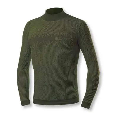 BIOTEX Cyklistické triko s dlouhým rukávem - 3D TURTLENECK - zelená