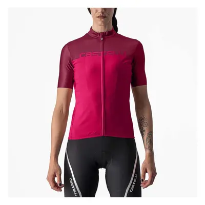 CASTELLI Cyklistický dres krátkým rukávem - VELOCISSIMA LADY - růžová/červená