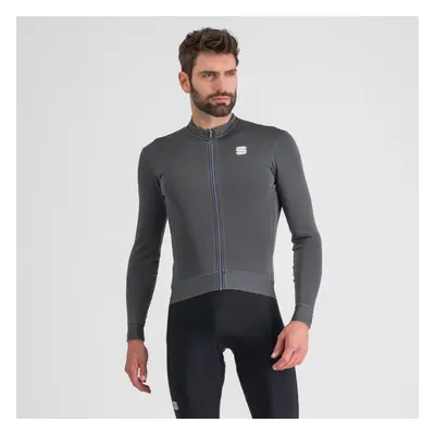 SPORTFUL Cyklistický dres s dlouhým rukávem zimní - MONOCROM THERMAL - antracitová