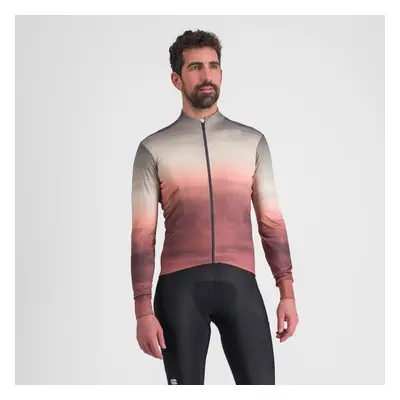 SPORTFUL Cyklistický dres s dlouhým rukávem zimní - FLOW SUPERGIARA THERMAL - béžová/hnědá