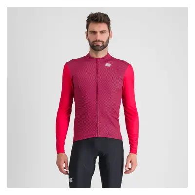 SPORTFUL Cyklistický dres s dlouhým rukávem zimní - CHECKMATE THERMAL - červená