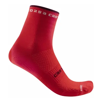 CASTELLI Cyklistické ponožky klasické - ROSSO CORSA 11 LADY - červená