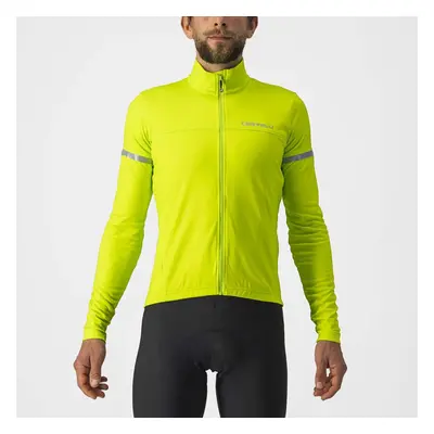 CASTELLI Cyklistický dres s dlouhým rukávem zimní - FONDO 2 WINTER - žlutá