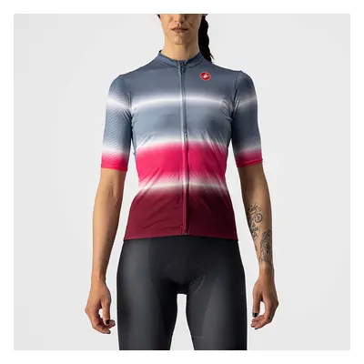 CASTELLI Cyklistický dres s krátkým rukávem - DOLCE LADY - bordó/modrá