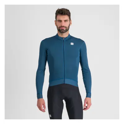 SPORTFUL Cyklistický dres s dlouhým rukávem zimní - MONOCROM THERMAL - modrá