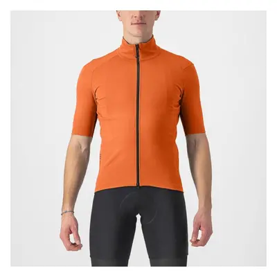 CASTELLI Cyklistický dres s krátkým rukávem - PERFETTO RoS 2 WIND - oranžová