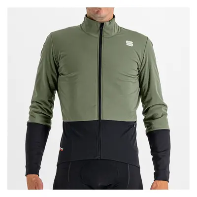 SPORTFUL Cyklistická větruodolná bunda - TOTAL COMFORT - zelená/černá