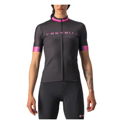 CASTELLI Cyklistický dres s krátkým rukávem - GRADIENT LADY - antracitová