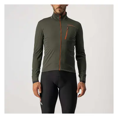 CASTELLI Cyklistická zateplená bunda - GO WINTER - zelená