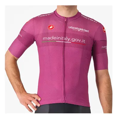 CASTELLI Cyklistický dres s krátkým rukávem - #GIRO107 CLASSIFICATION - cyklámenová