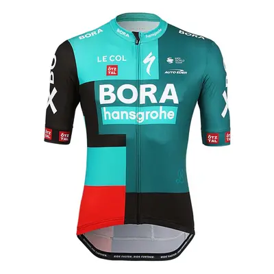 LE COL Cyklistický dres s krátkým rukávem - BORA HANSGROHE 2022 - černá/červená/zelená