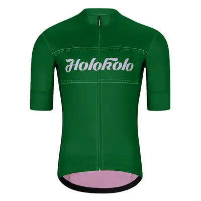 HOLOKOLO Cyklistický dres s krátkým rukávem - GEAR UP - zelená