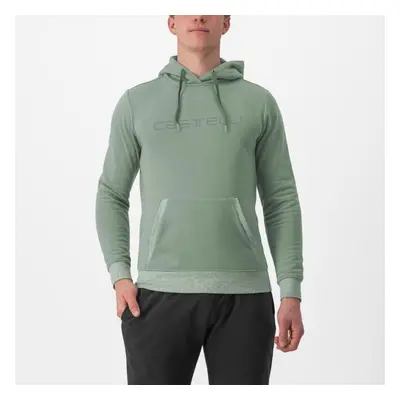 CASTELLI mikina - LOGO HOODIE - světle zelená