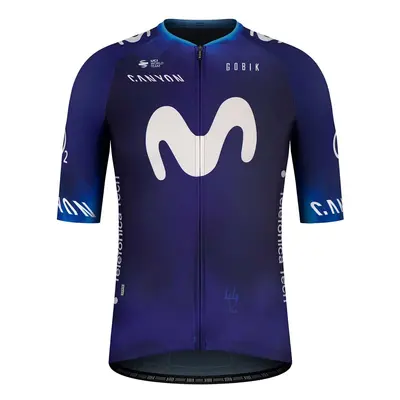 GOBIK Cyklistický dres s krátkým rukávem - MOVISTAR 23 ODYSSEY - modrá/bílá