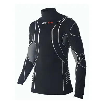 BIOTEX Cyklistické triko s dlouhým rukávem - TURTLENECK - černá