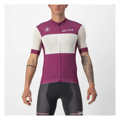 CASTELLI Cyklistický dres s krátkým rukávem - GIRO D'ITALIA 2024 - bílá/fialová