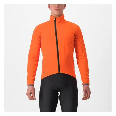 CASTELLI Cyklistická zateplená bunda - GAVIA LITE - oranžová