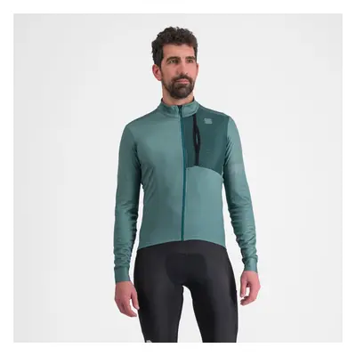 SPORTFUL Cyklistický dres s dlouhým rukávem zimní - SUPERGIARA THERMAL - zelená