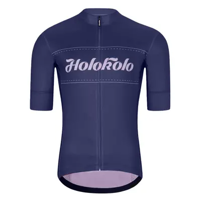 HOLOKOLO Cyklistický dres s krátkým rukávem - GEAR UP - modrá